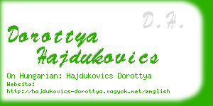 dorottya hajdukovics business card